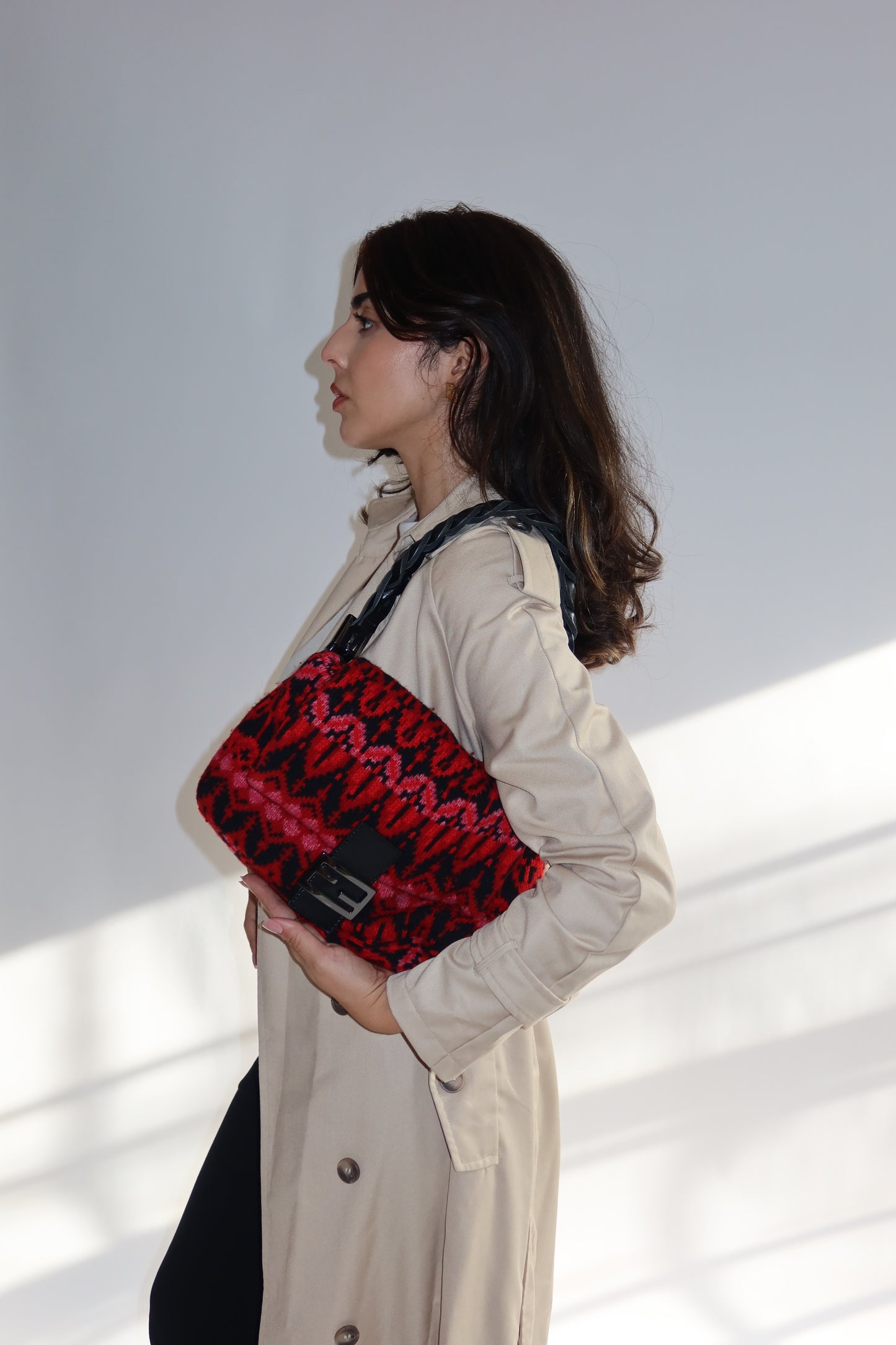 Fendi Woven Knit Mama Baguette in Multicolor