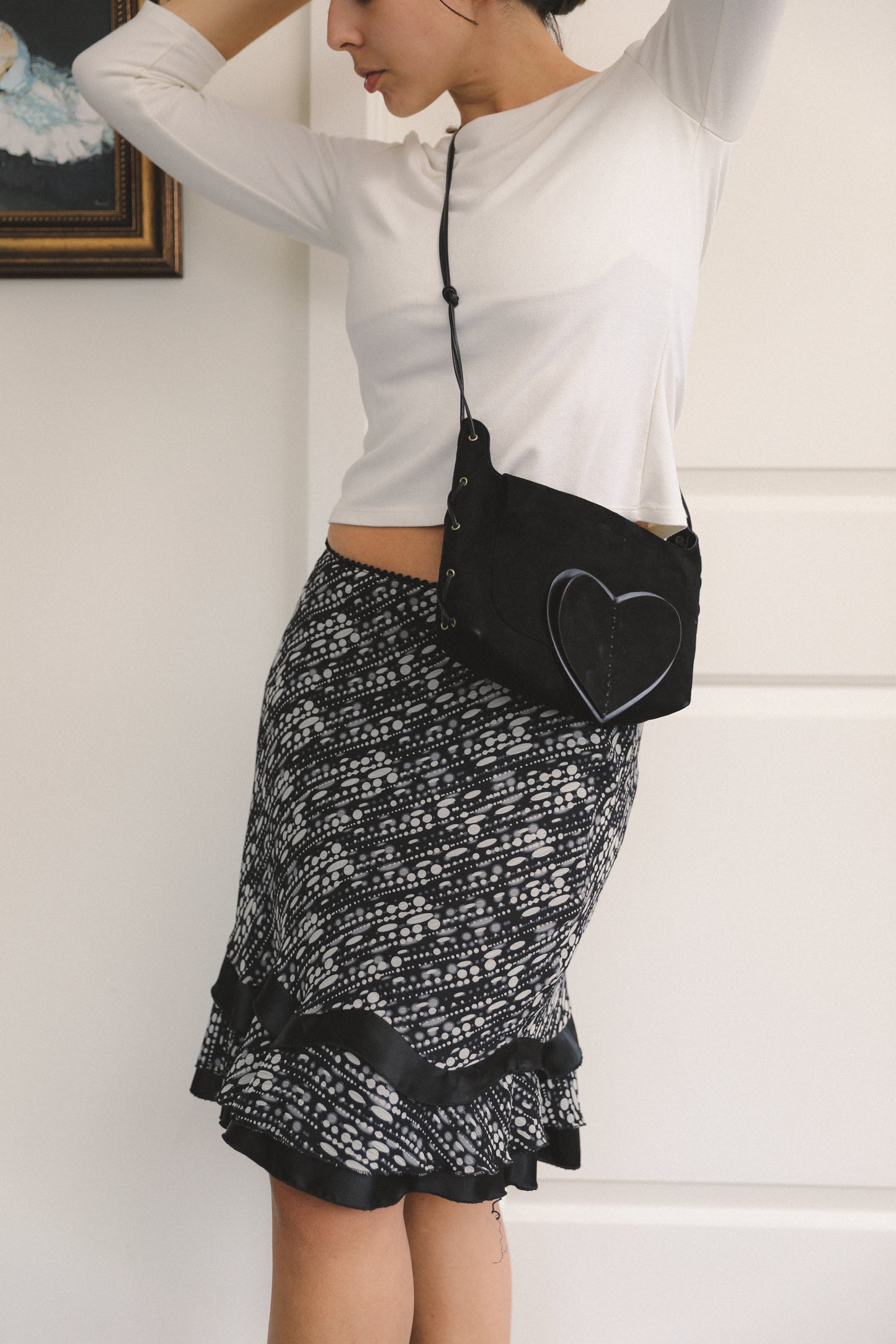 Gucci Suede Black Heart Bag