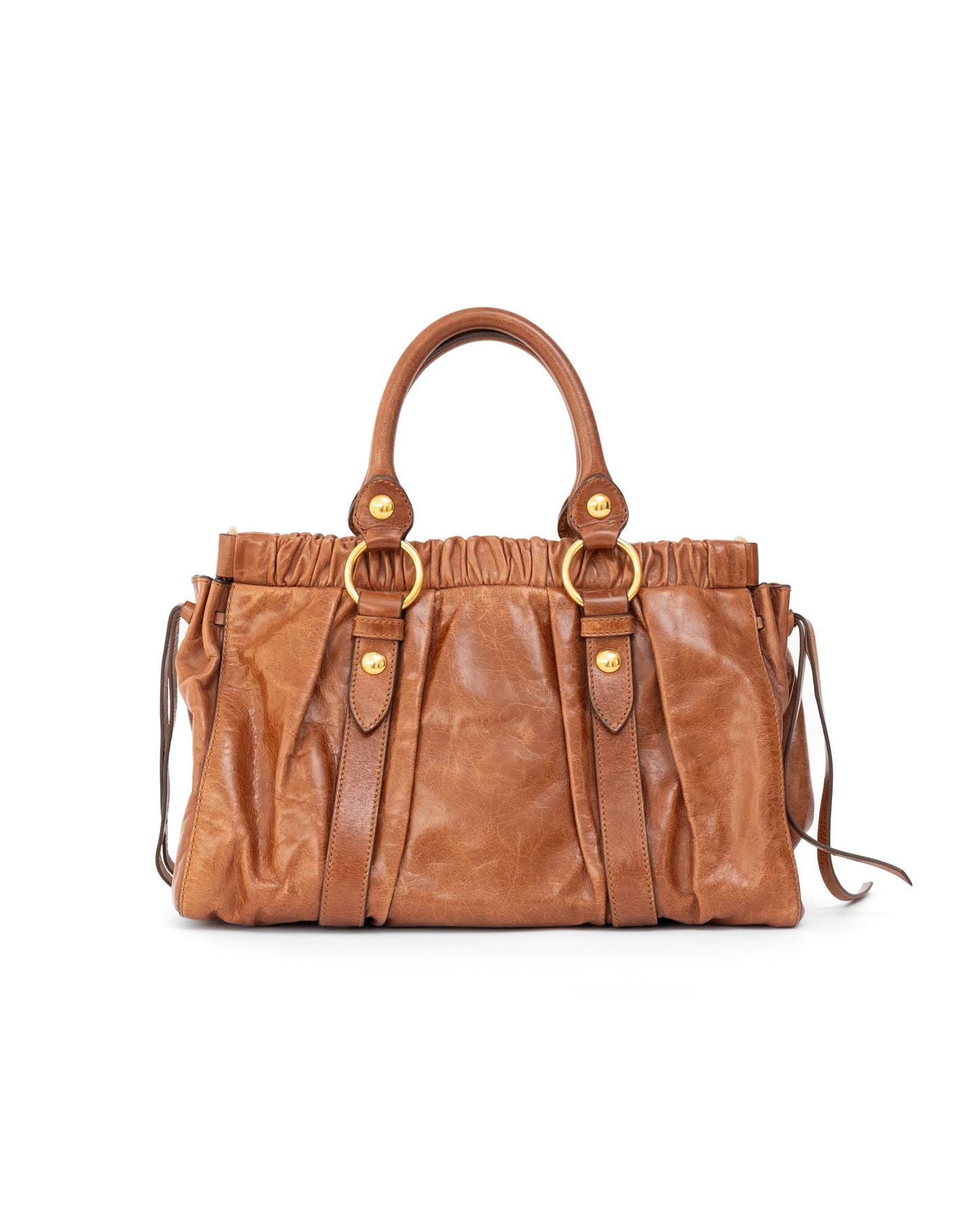 Miu Miu Brown Leather Vitello Bag