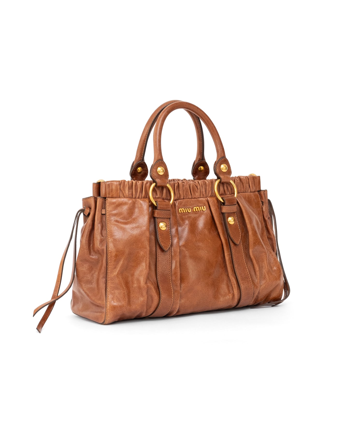 Miu Miu Brown Leather Vitello Bag