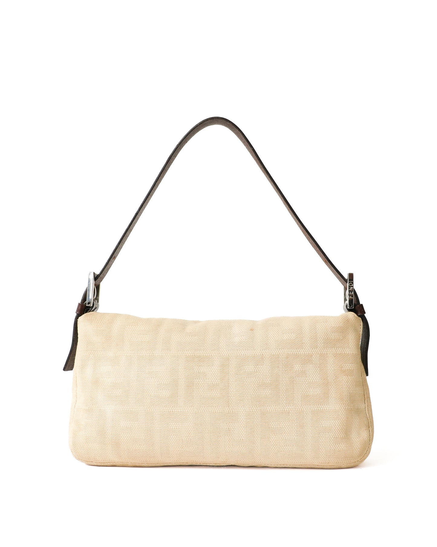 Fendi Cream Zucca Baguette