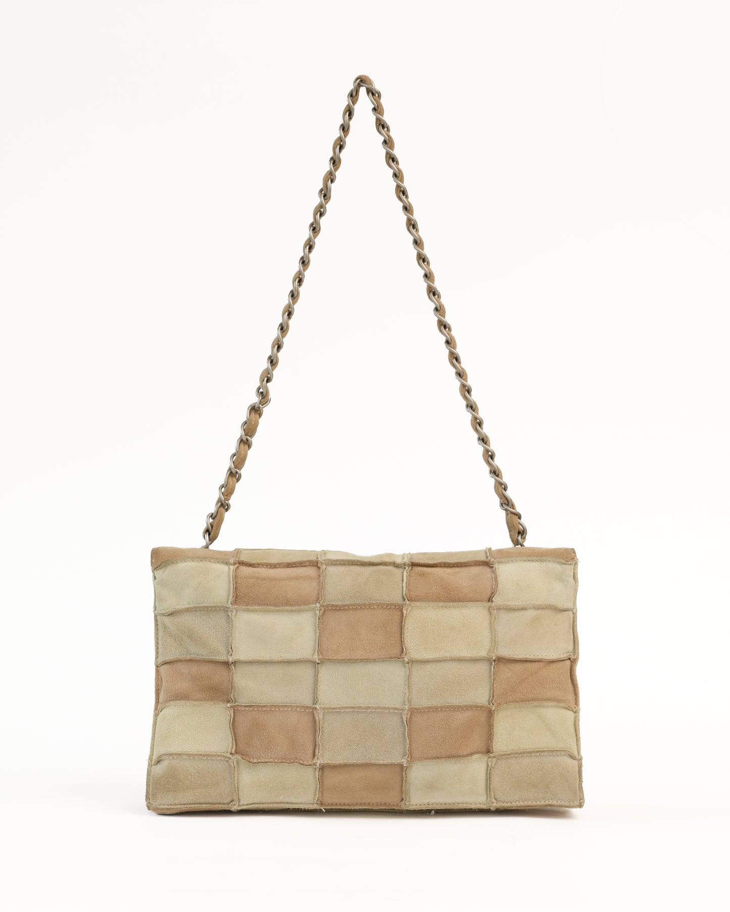 Chanel Beige Suede Patchwork 2.55 Reissue Flap Bag