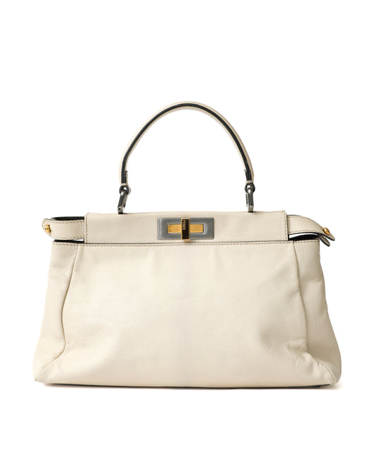 Fendi White Peekaboo Bag