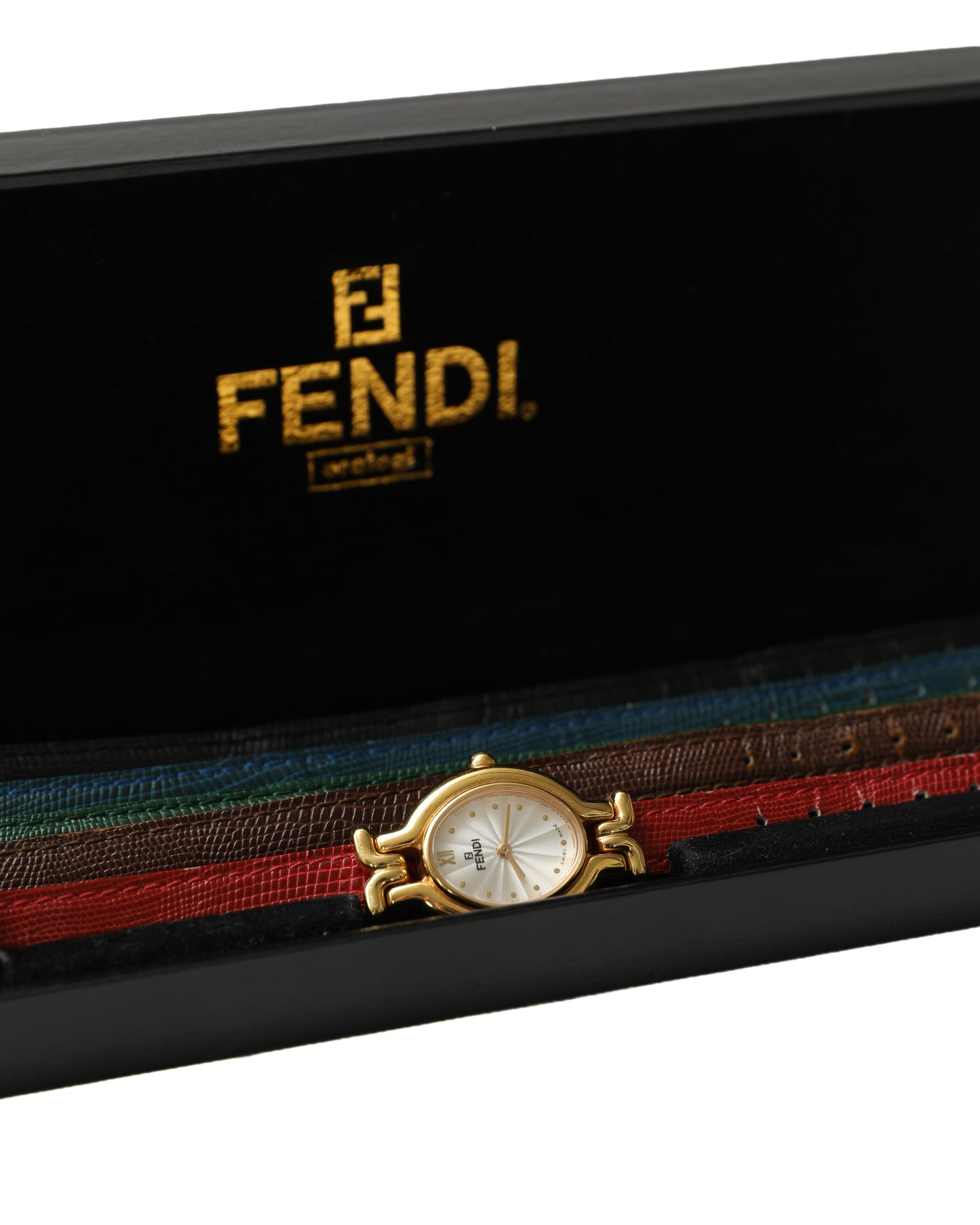 Fendi Gold Interchangeable Watch Set
