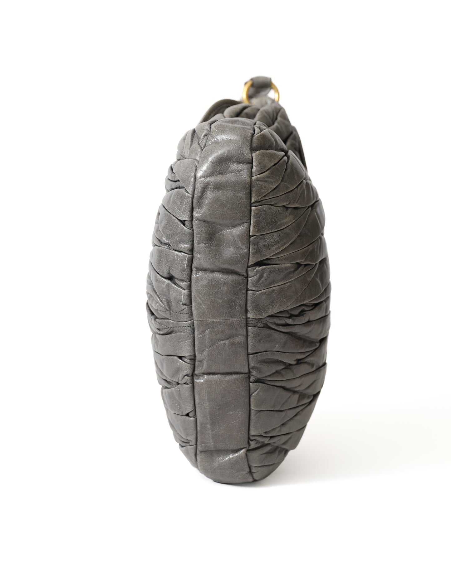 Miu Miu Vitello Gray Crossbody Bag