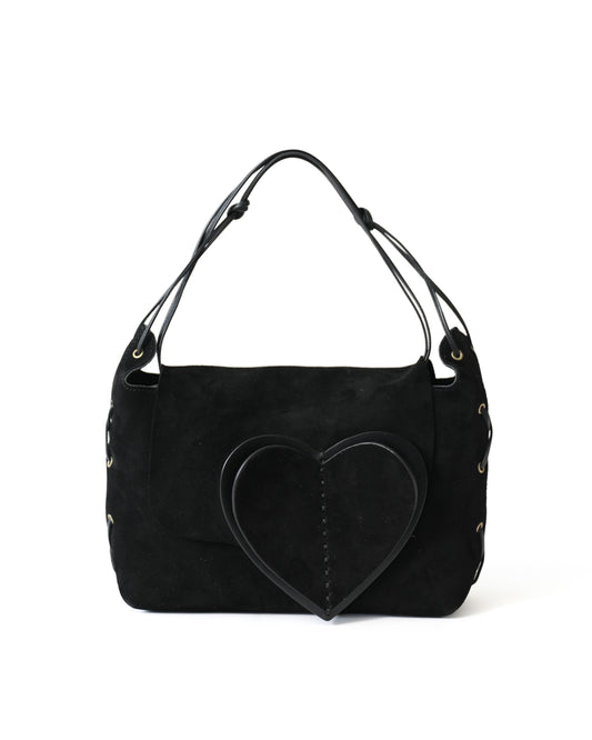 Gucci Suede Black Heart Bag