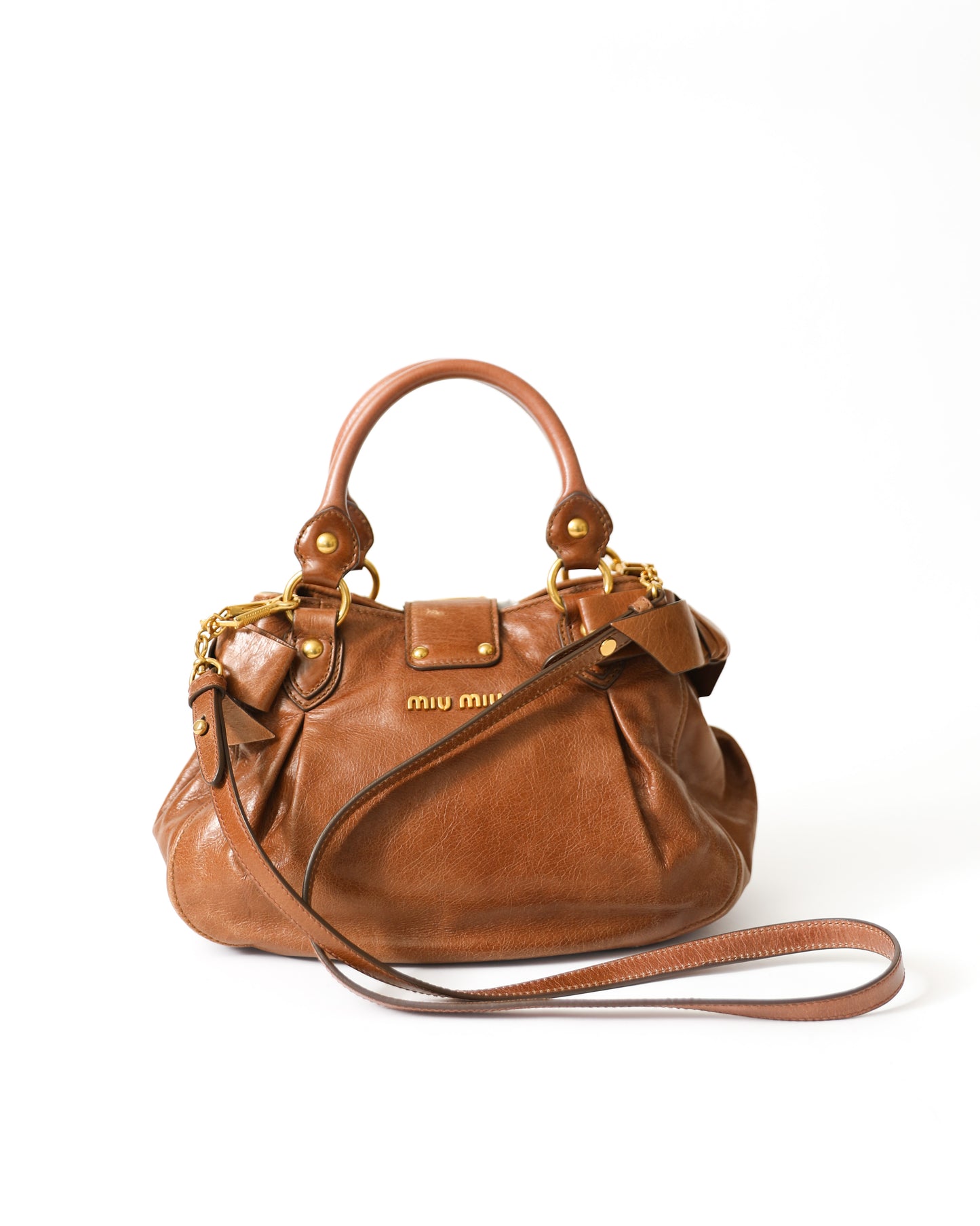 Miu Miu Brown Leather Bag with Strap