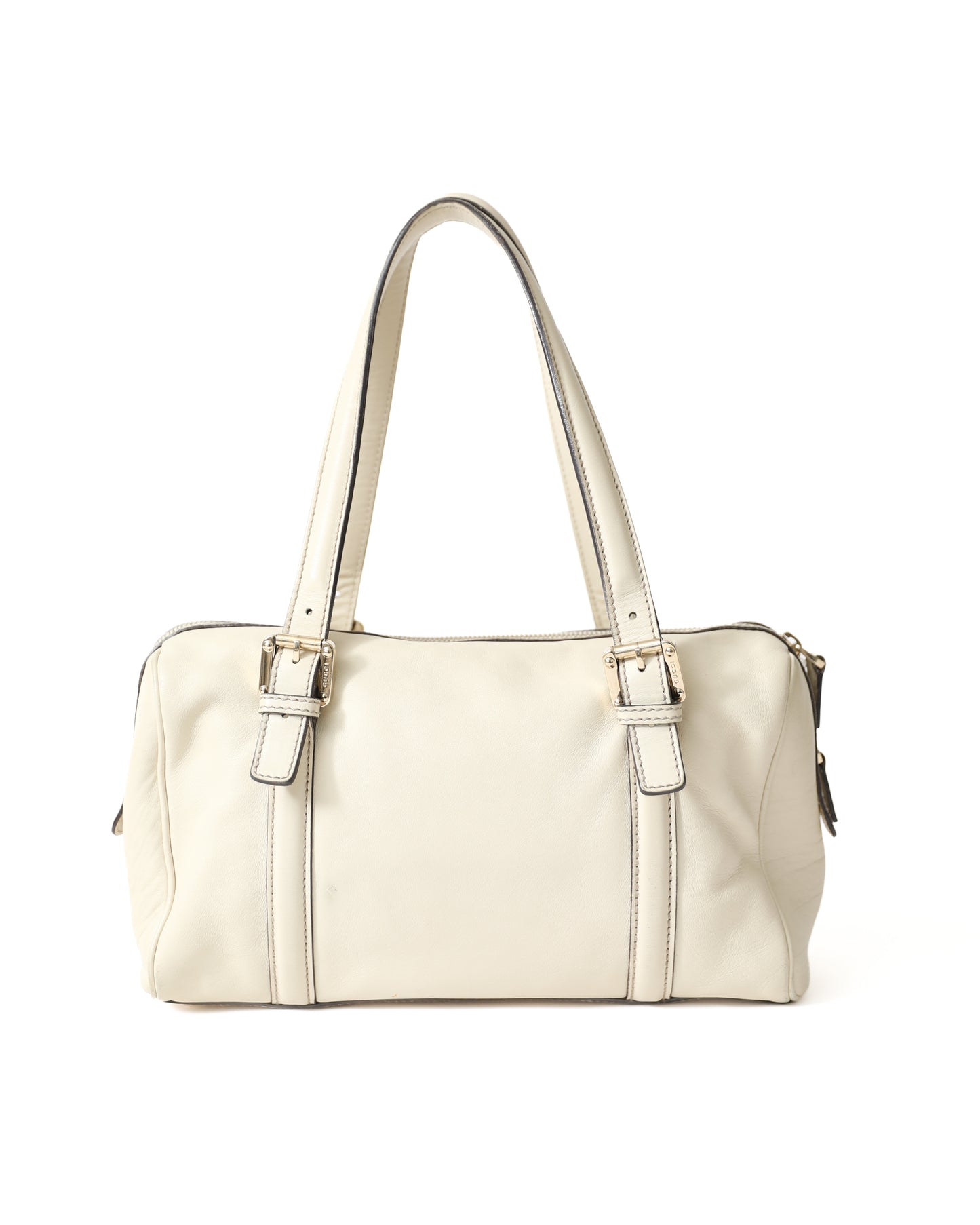 Gucci G White Leather Bag