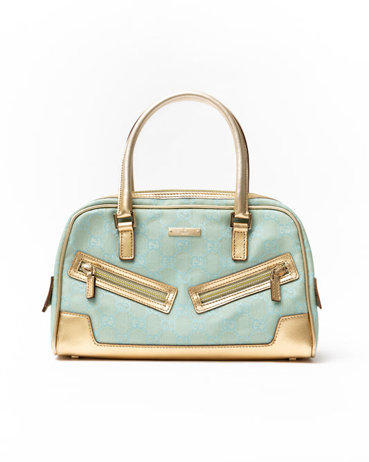Gucci Monogram Mini Boston Bag
