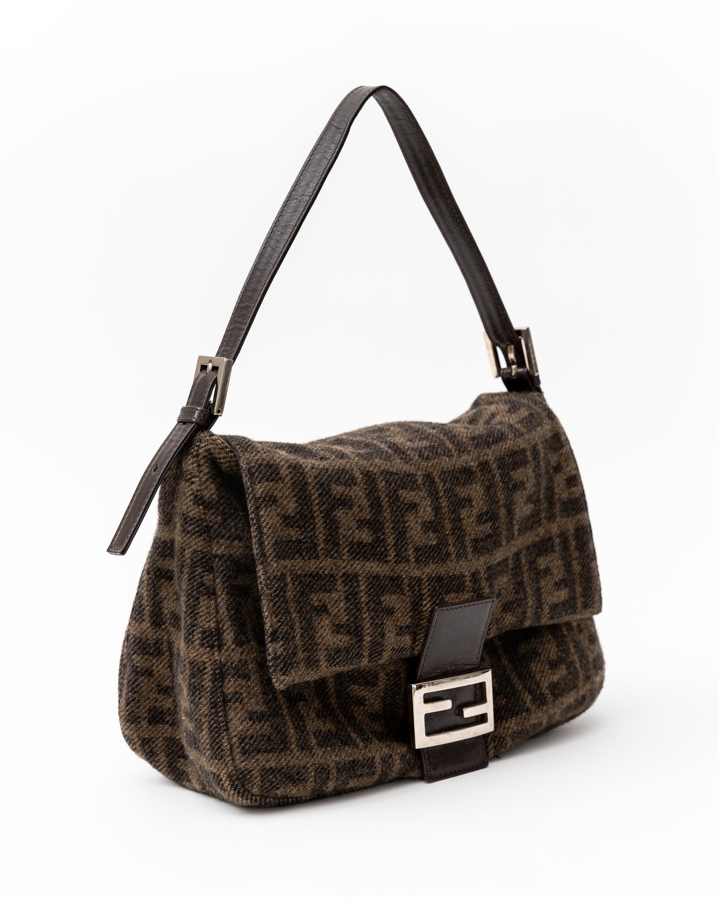 Fendi Zucca Wool Baguette