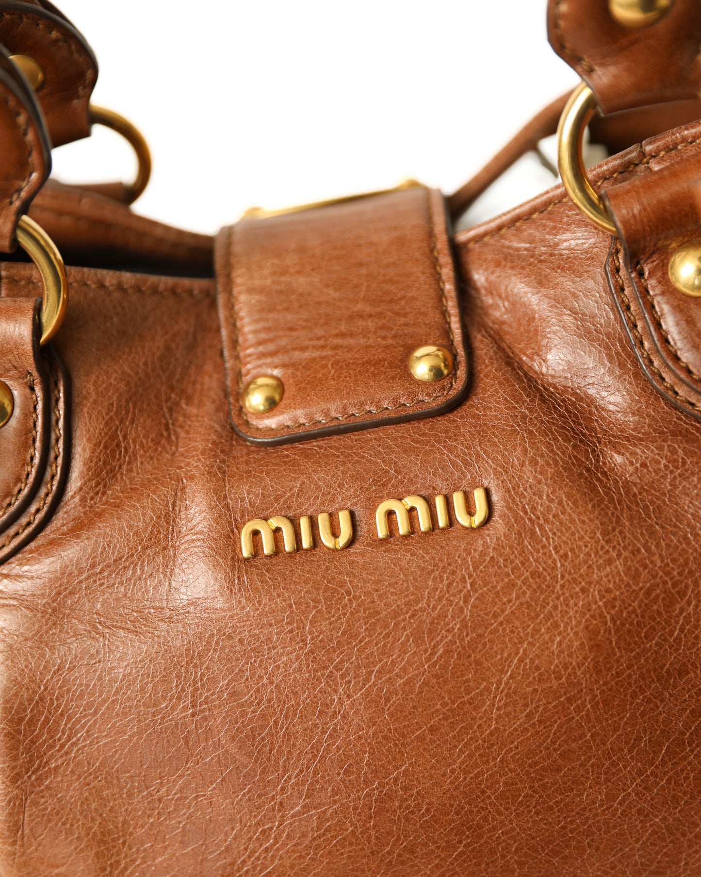 Miu Miu Brown Leather Bag with Strap