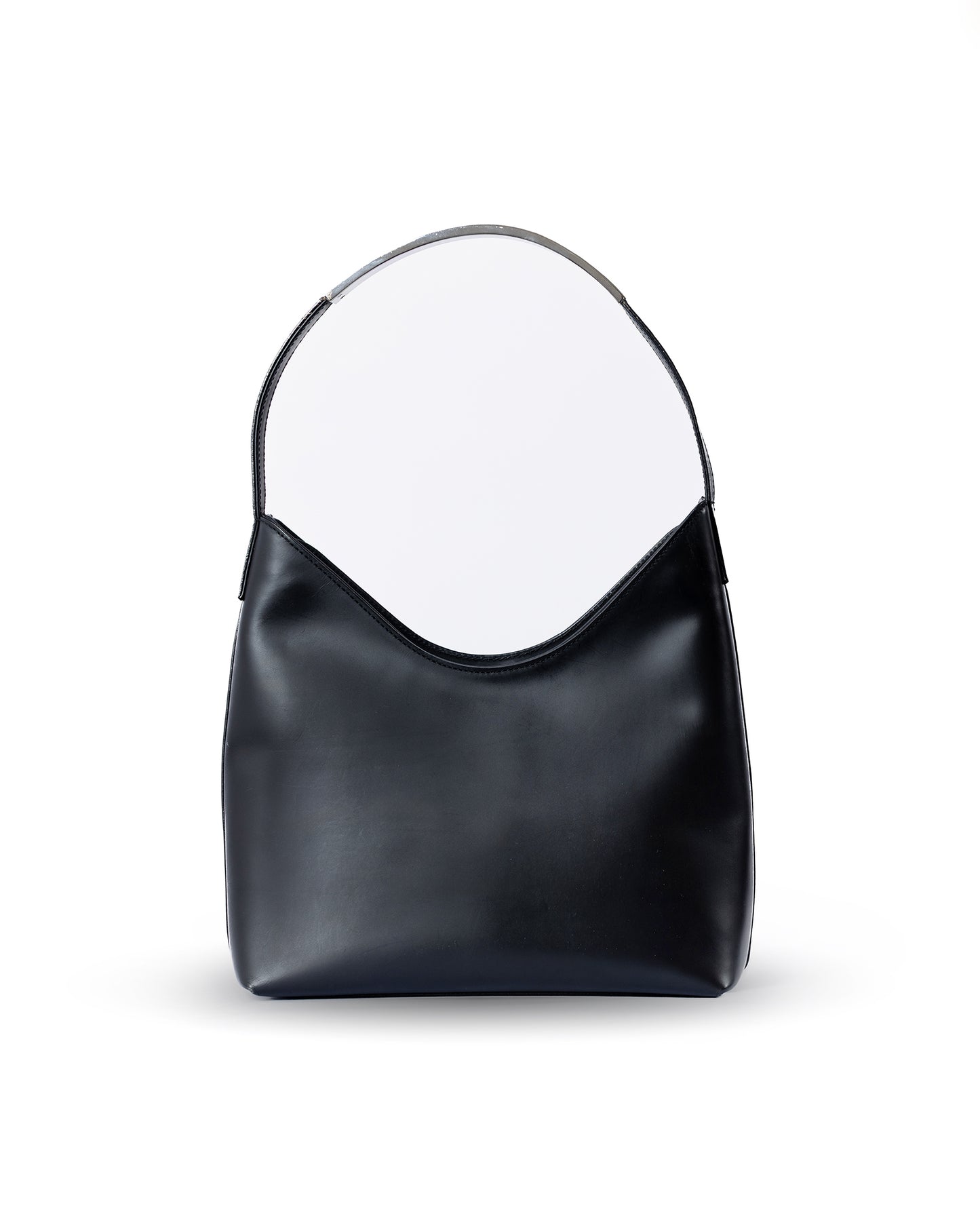 Gucci Silver Plaque Black Leather Bag