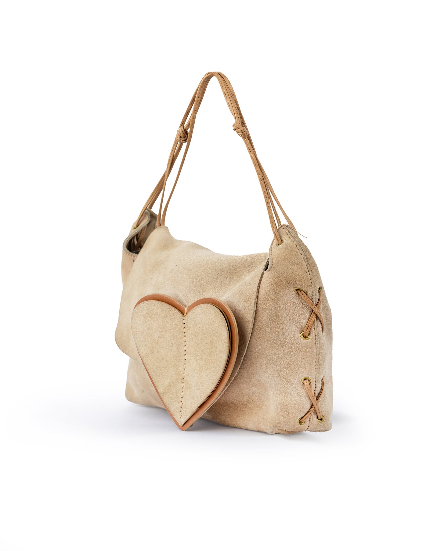 Gucci Heart Suede Tan Bag