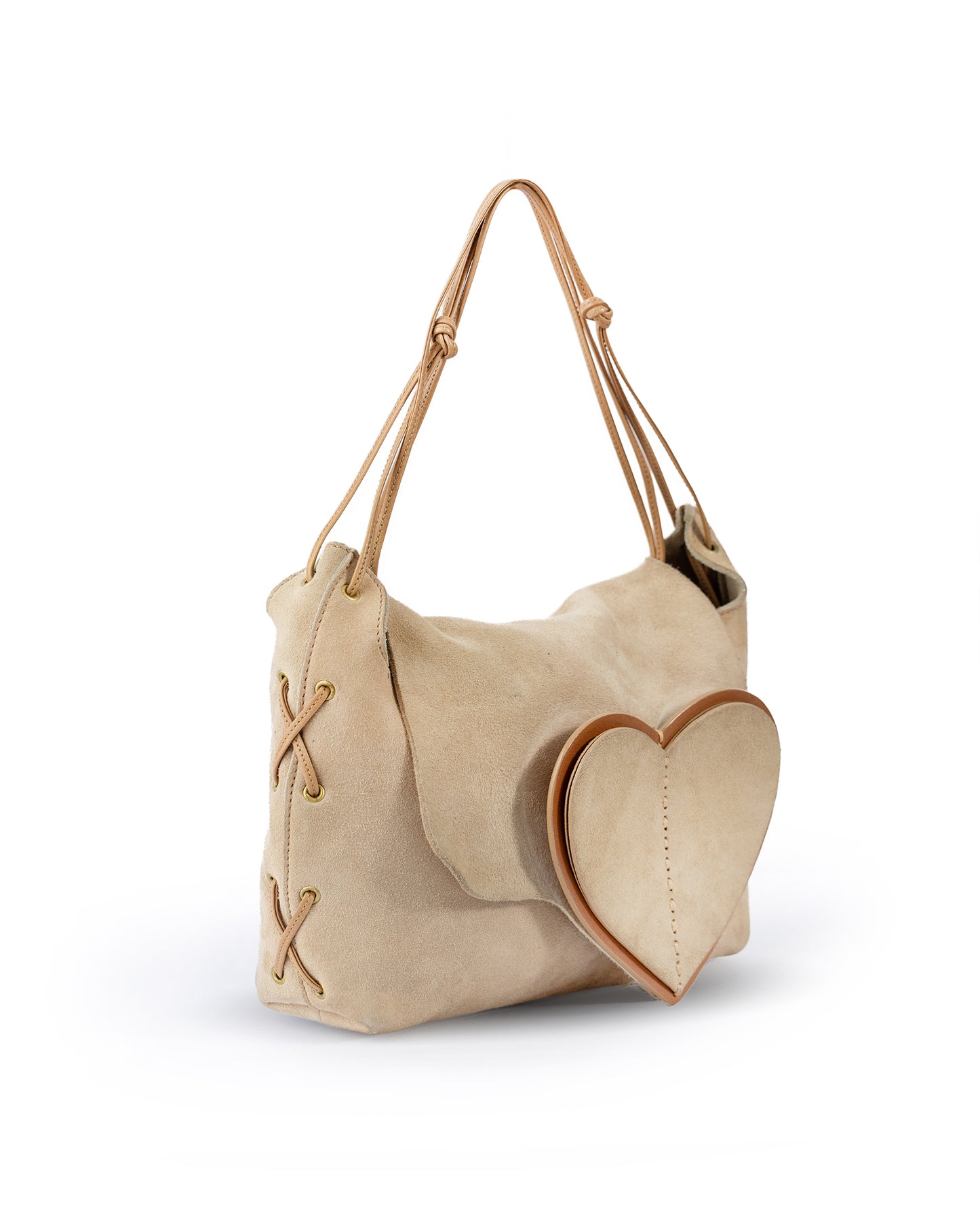 Gucci Heart Suede Tan Bag
