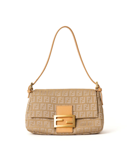 Fendi Zucca Mini Baguette GHW
