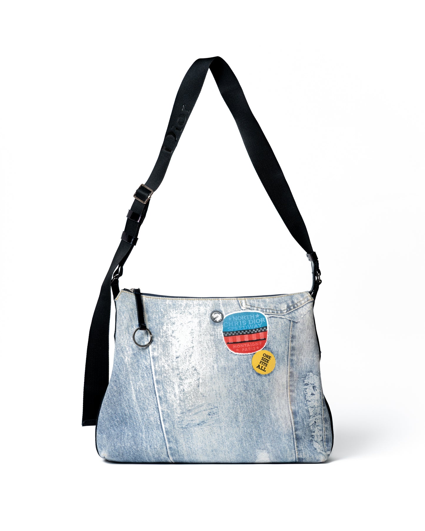 RARE Christian Dior Denim Crossbody Hobo Bag