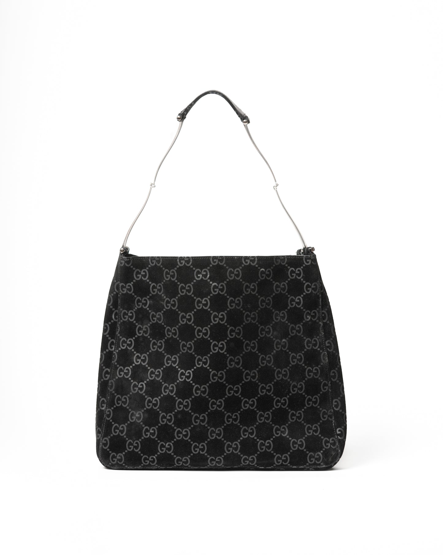 Gucci Monogram Suede Hobo Bag