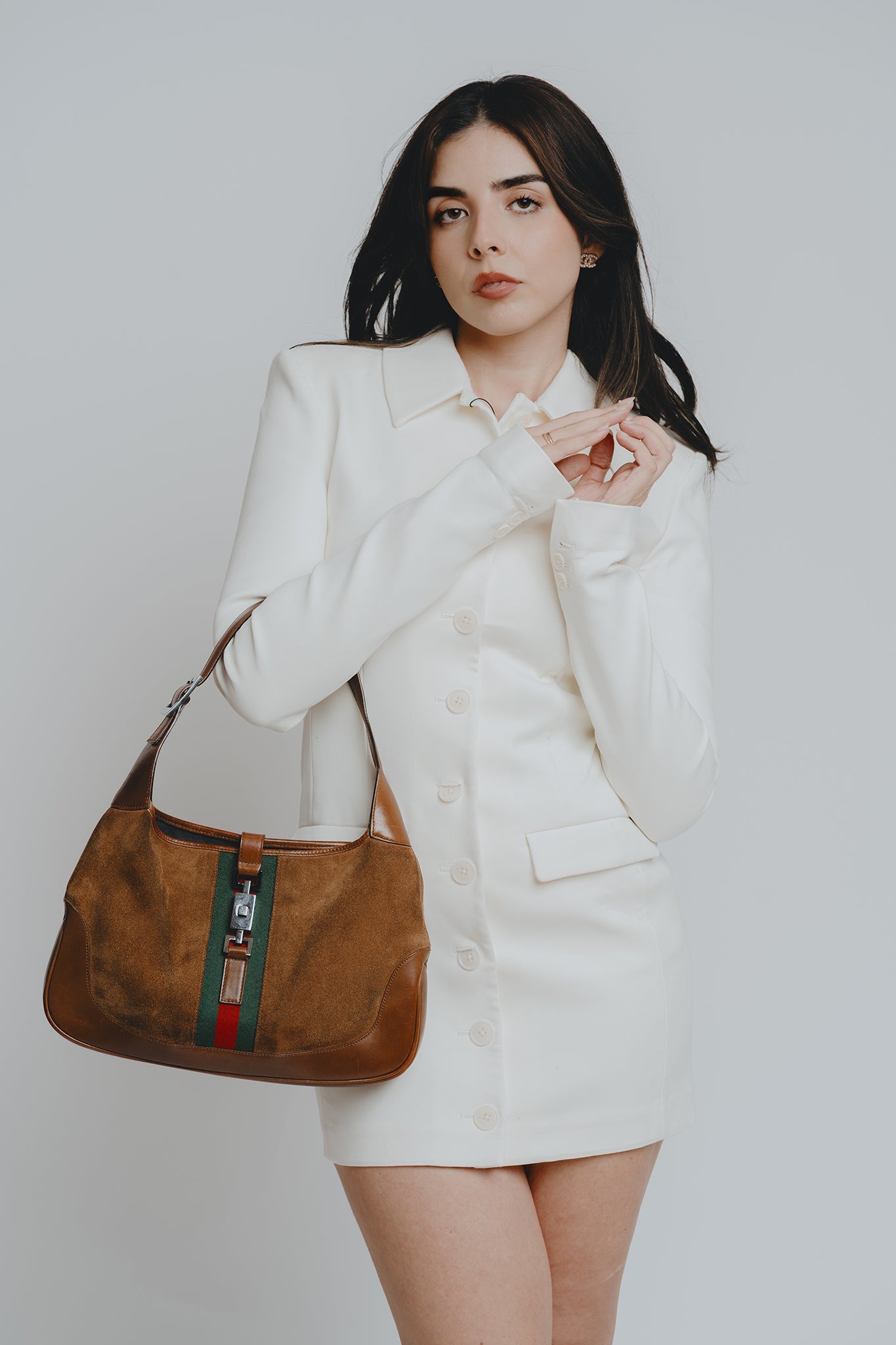 Gucci Suede Jackie Shoulder Bag