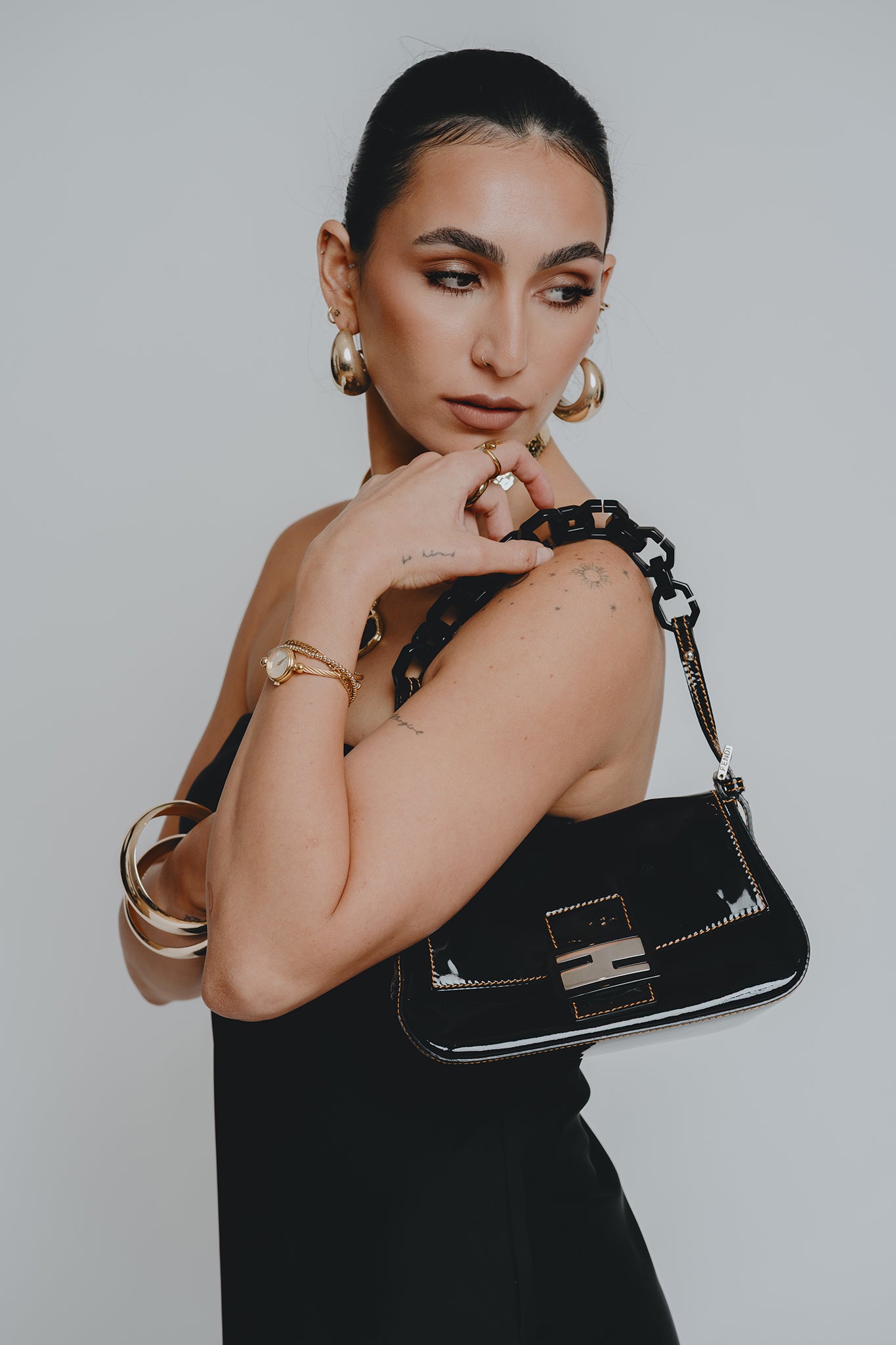 Fendi Patent Leather Mamma Baguette