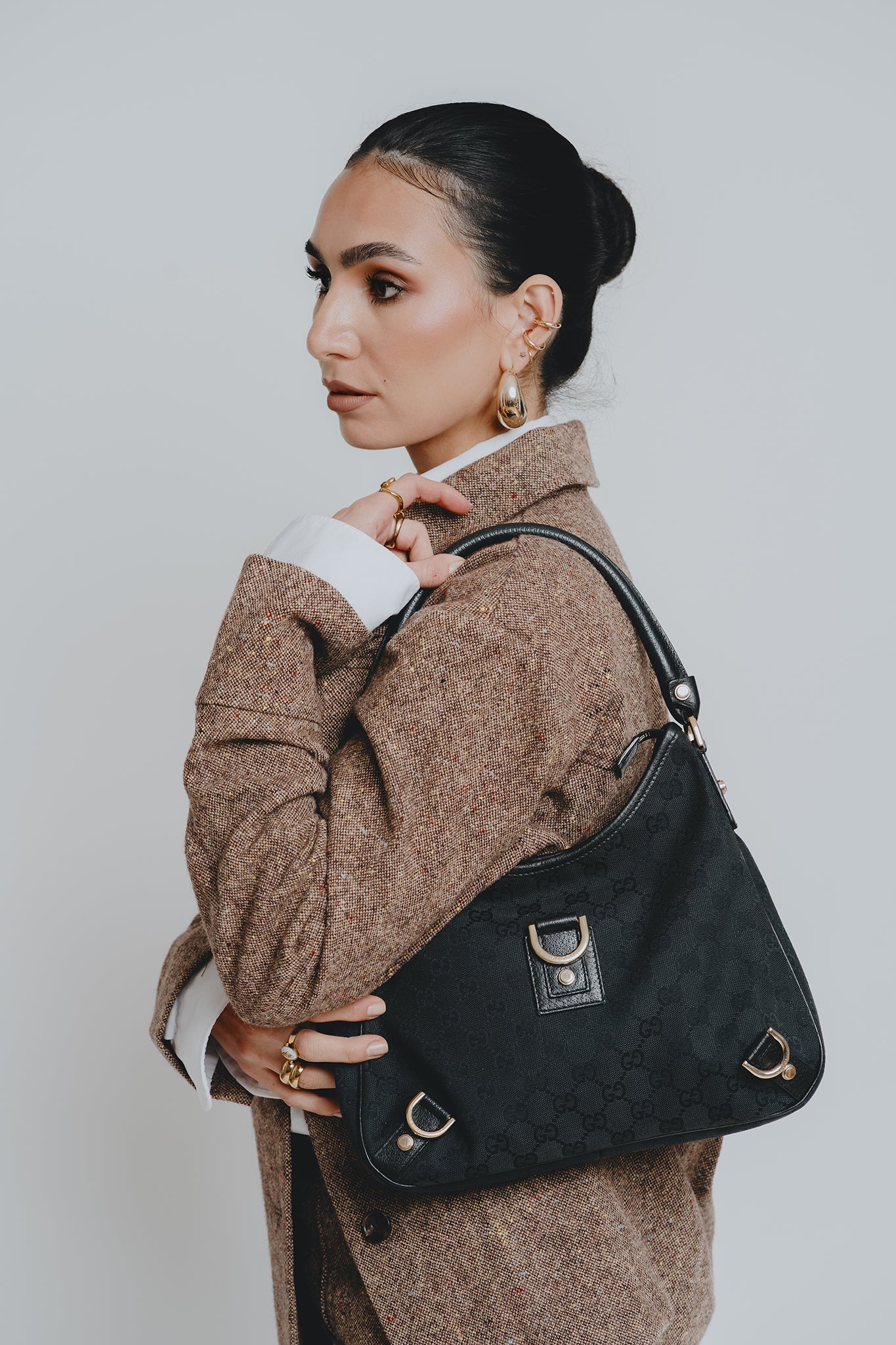 Gucci Black Abbey Shoulder Bag GHW