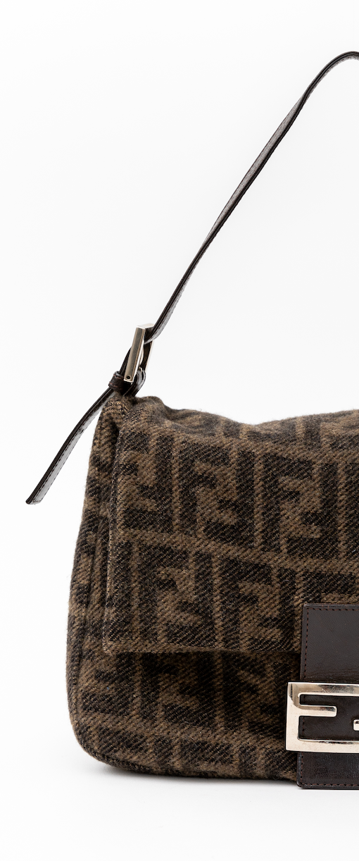 Fendi Zucca Wool Baguette