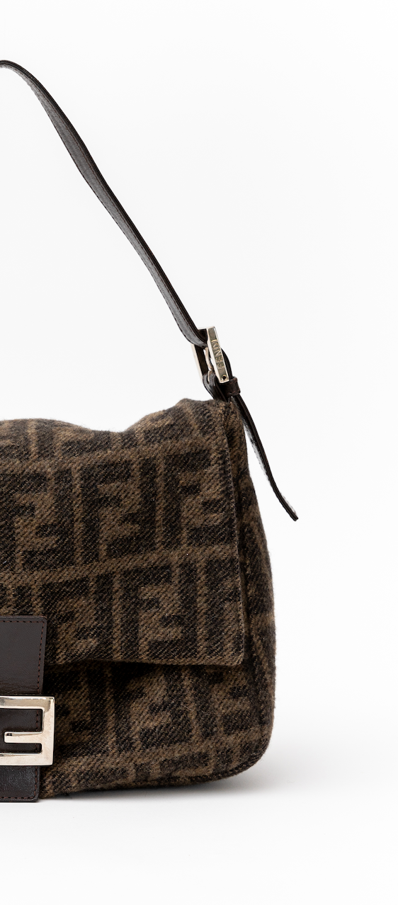 Fendi Zucca Wool Baguette