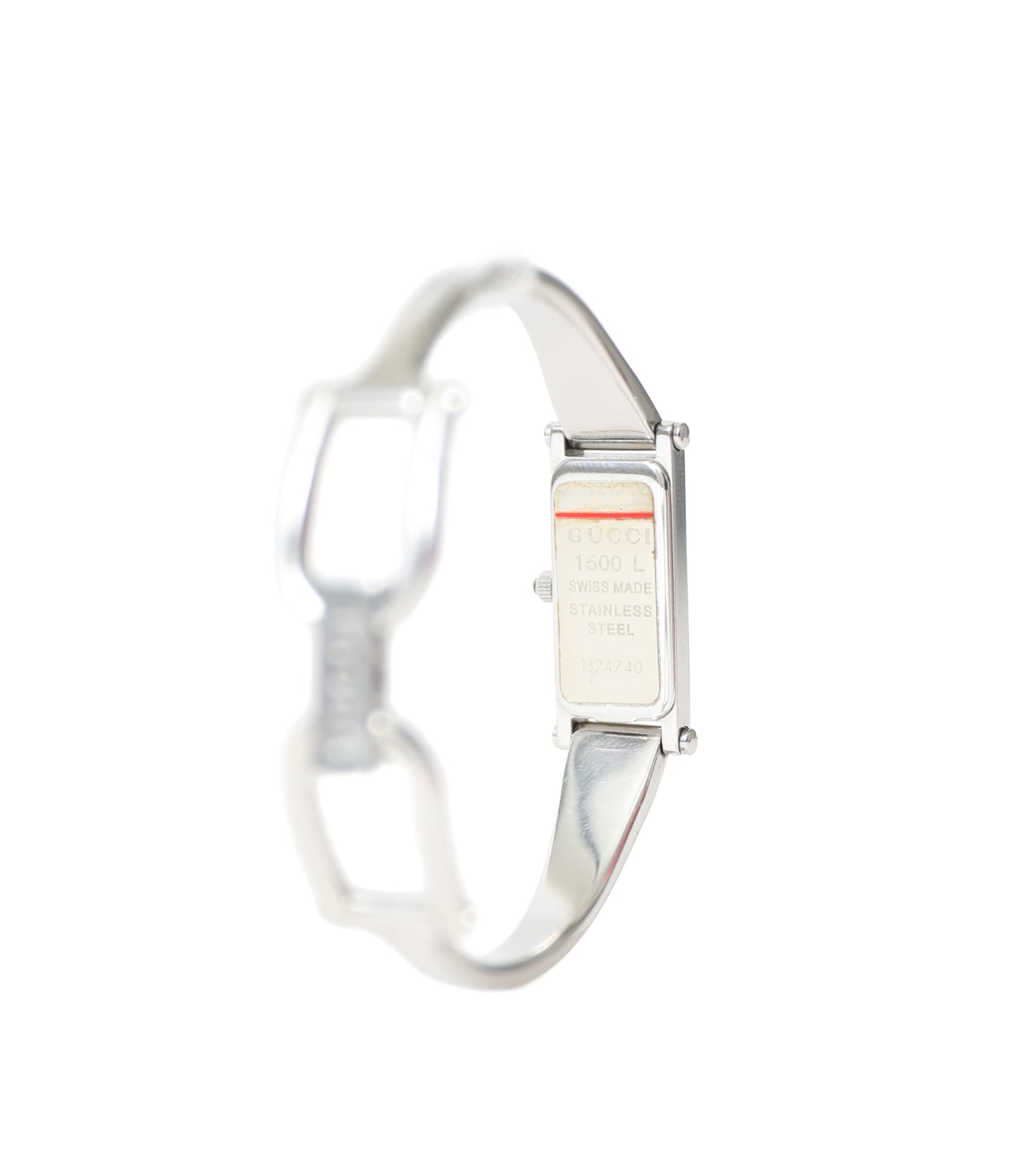 Gucci Silver 1500 Horsebit Pink Silver Watch