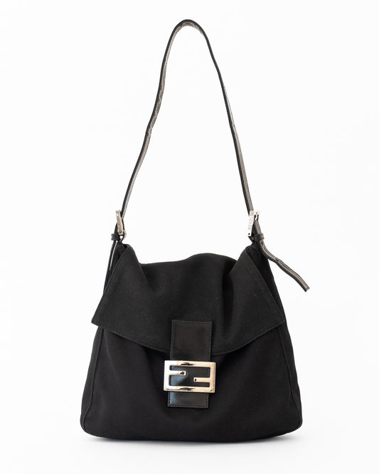 Fendi Nylon Black Mama Baguette