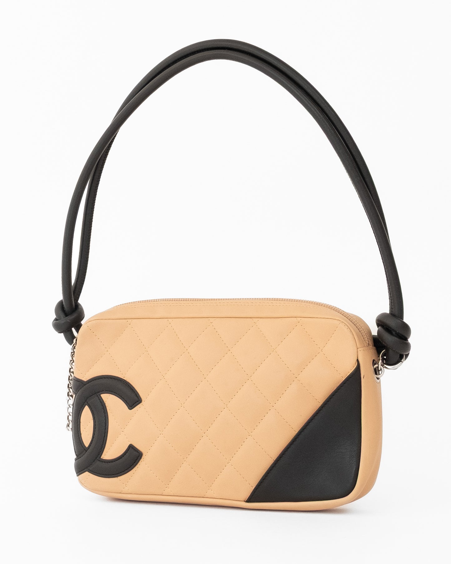 Chanel Cambon Quilted Tan Pochette