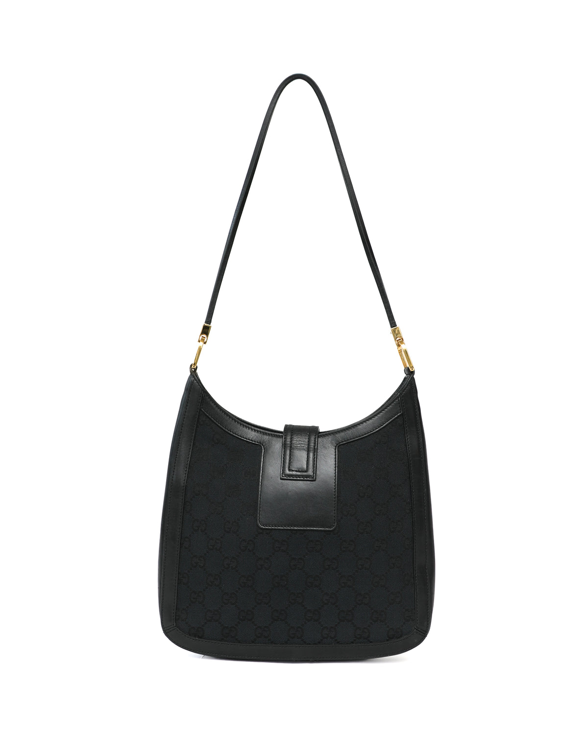 Gucci G Monogram Black Shoulder Bag