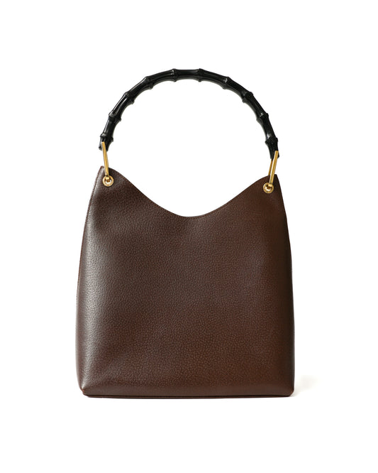 Gucci Brown Bamboo Leather Hobo Bag