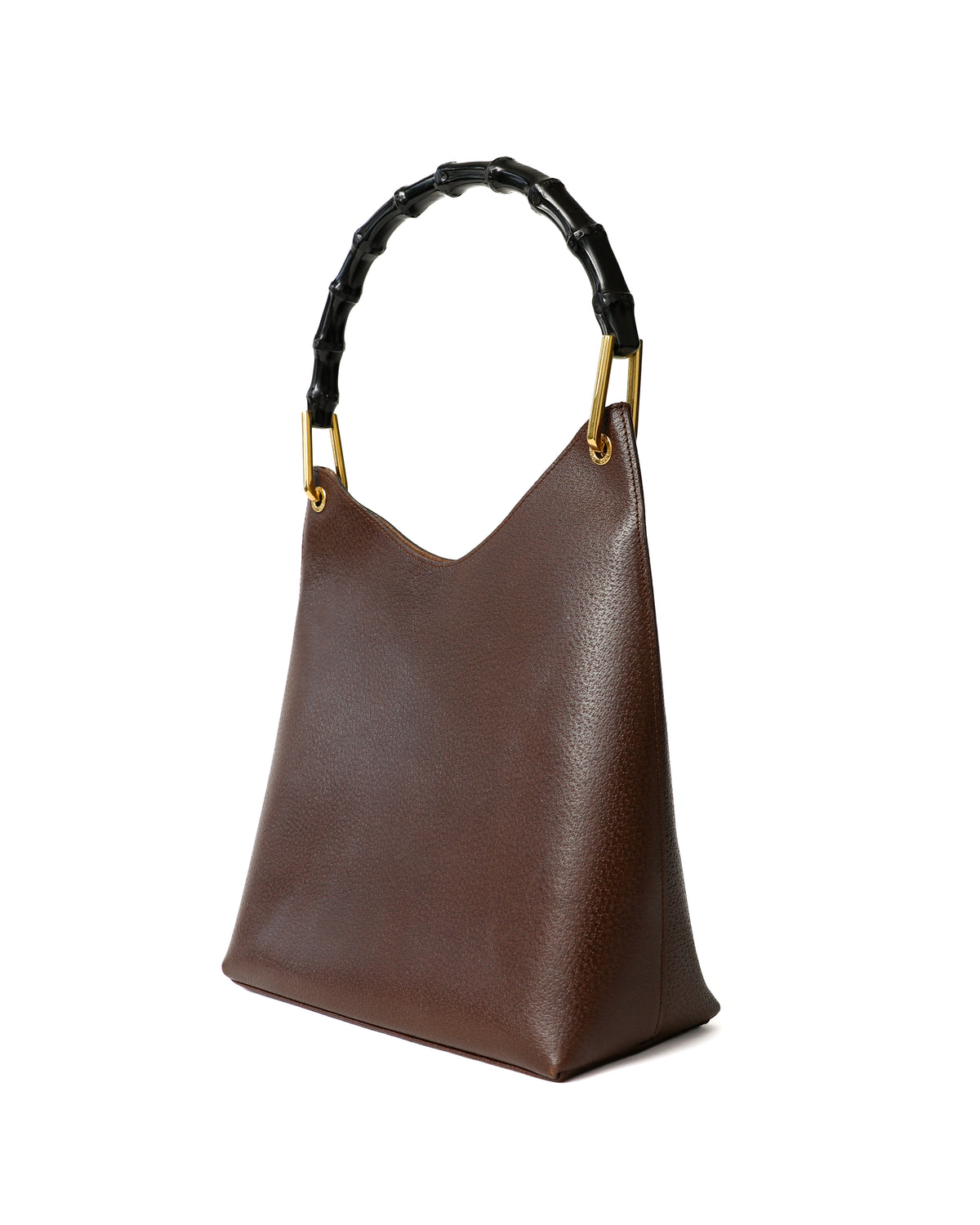 Gucci Brown Bamboo Leather Hobo Bag