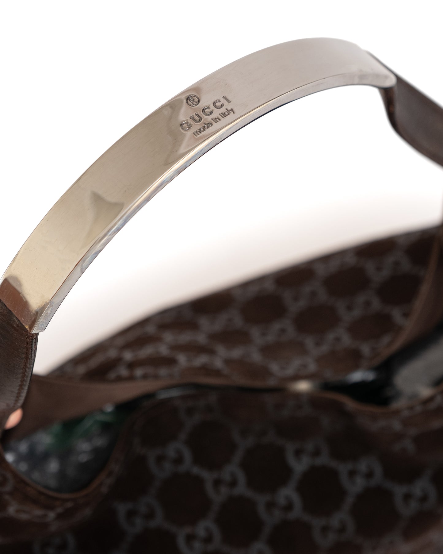 Gucci Metal Suede Brown Bag