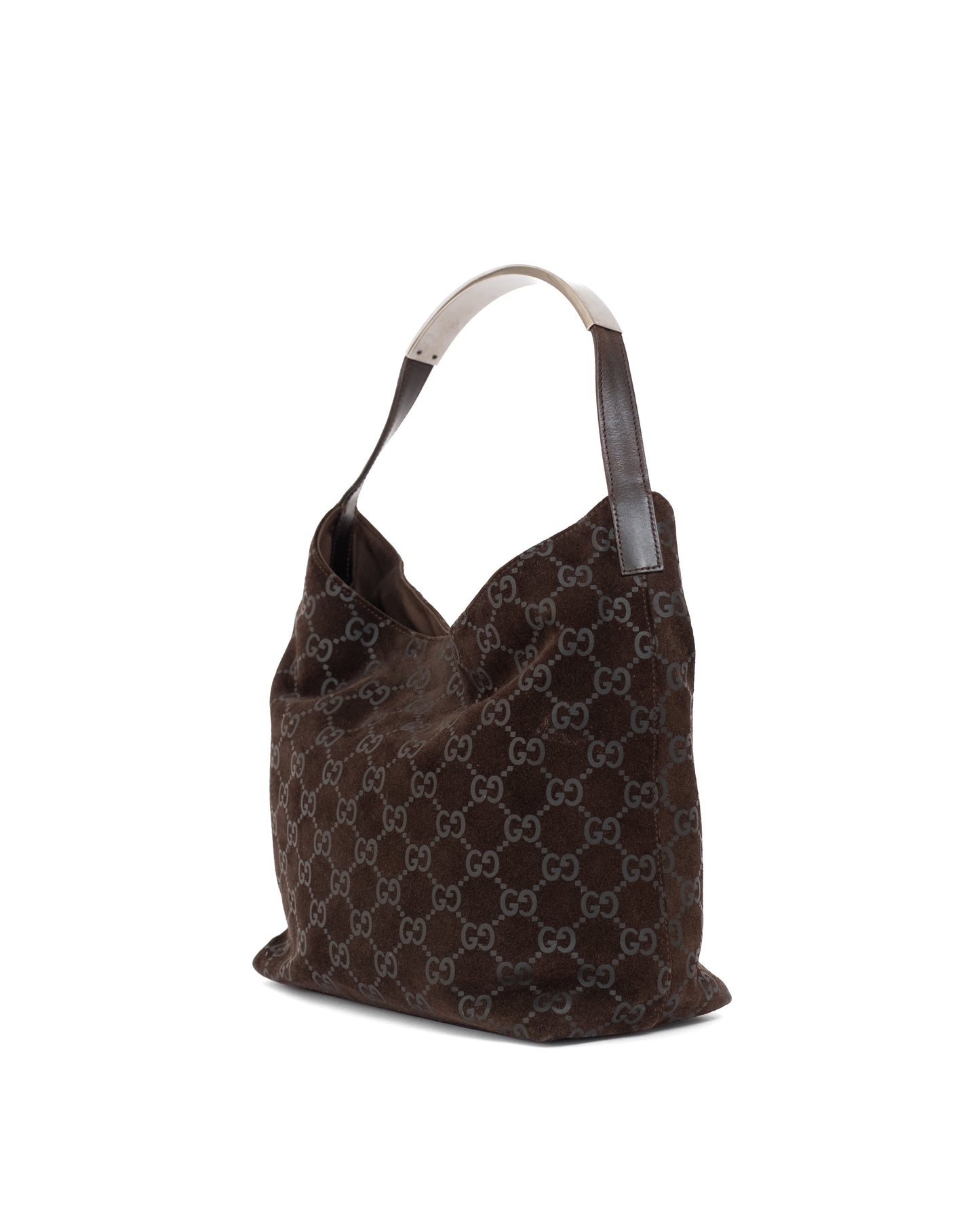 Gucci Metal Suede Brown Bag
