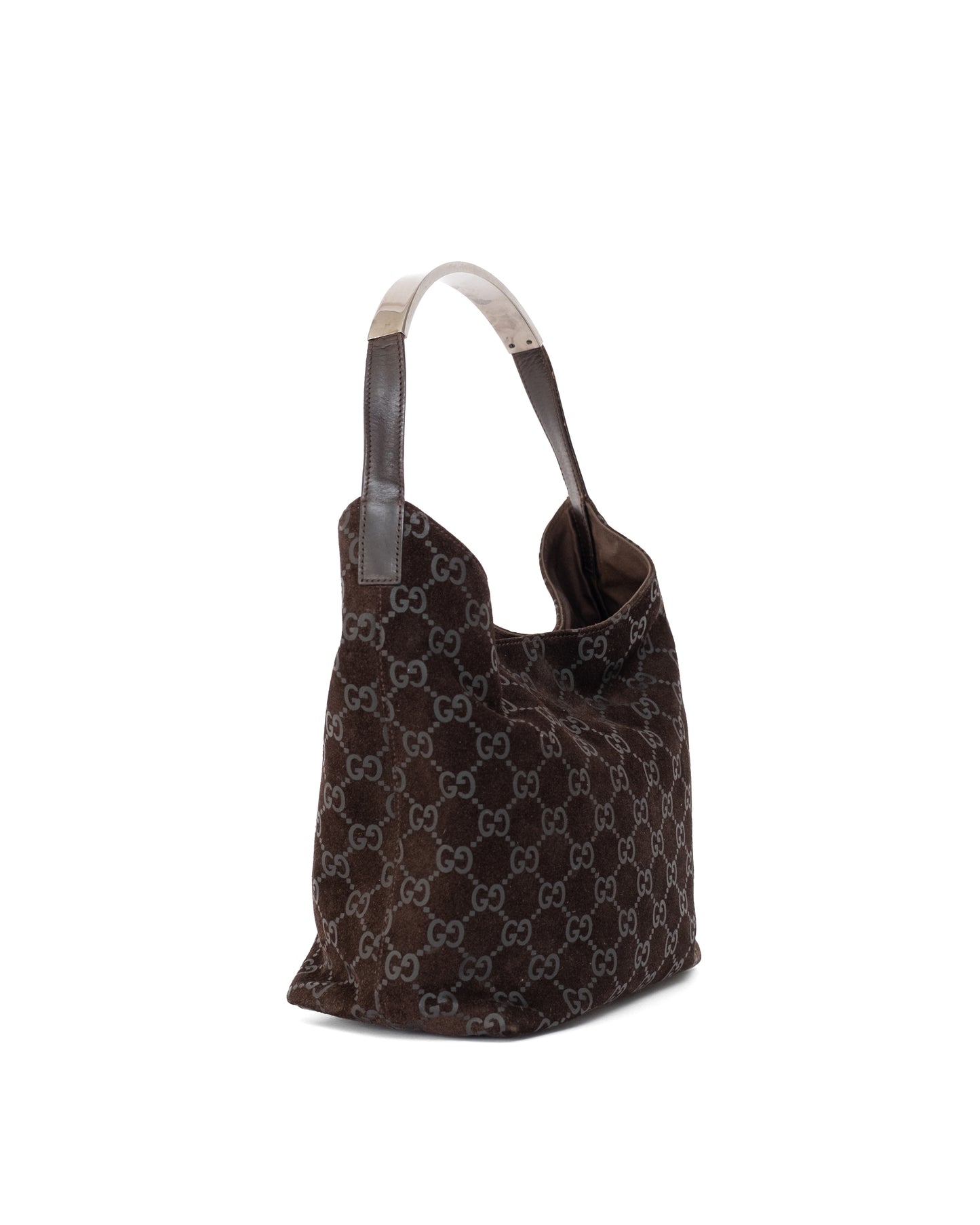 Gucci Metal Suede Brown Bag