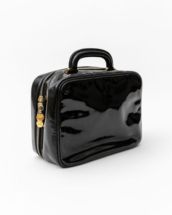 Chanel CC Patent Leather Vanity Bag