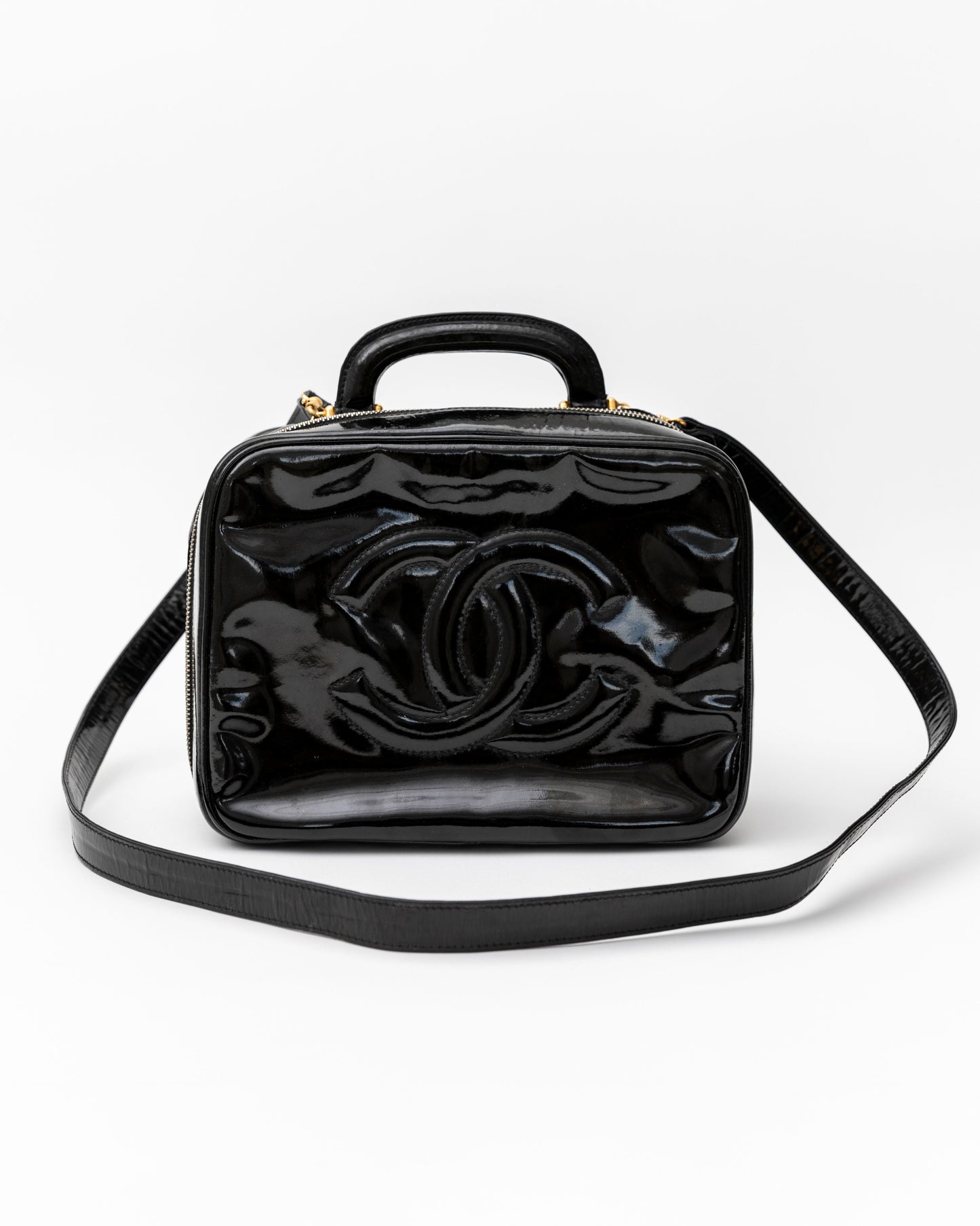 Chanel CC Patent Leather Vanity Bag