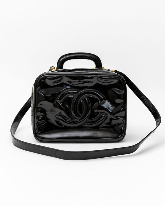 Chanel CC Patent Leather Vanity Bag