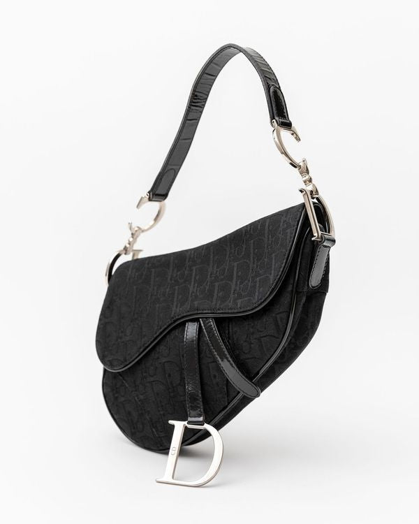 Dior Diorissimo Black Saddle Bag