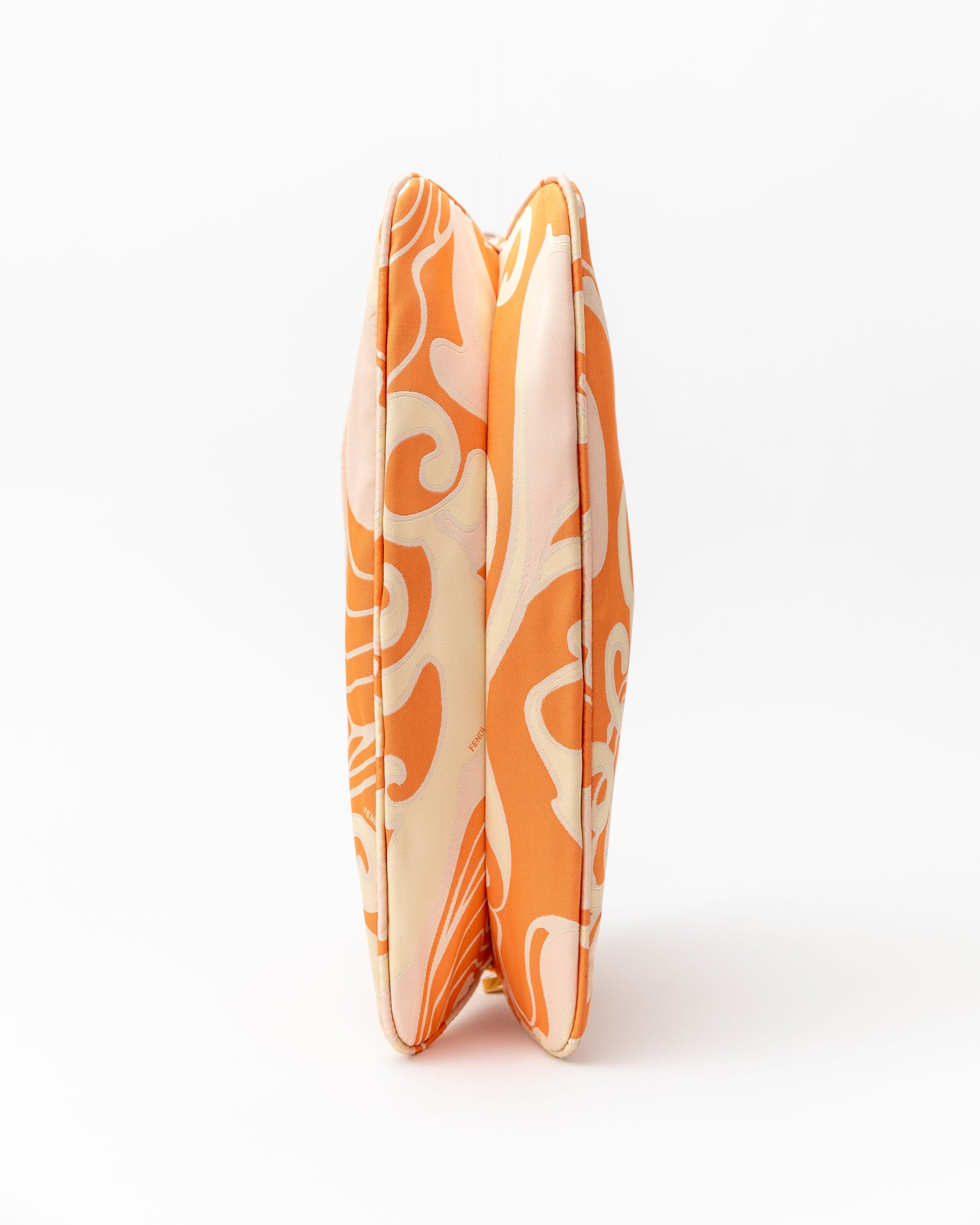 Fendi Orange Swirl Psychedelic Silk Baguette