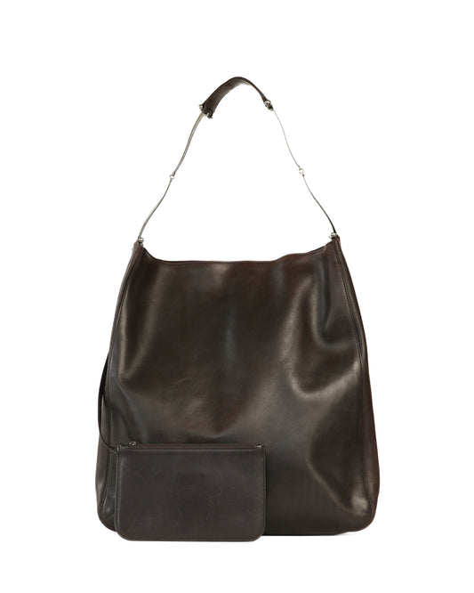 RARE Gucci Tom Ford Horsebit Brown Leather Hobo Bag