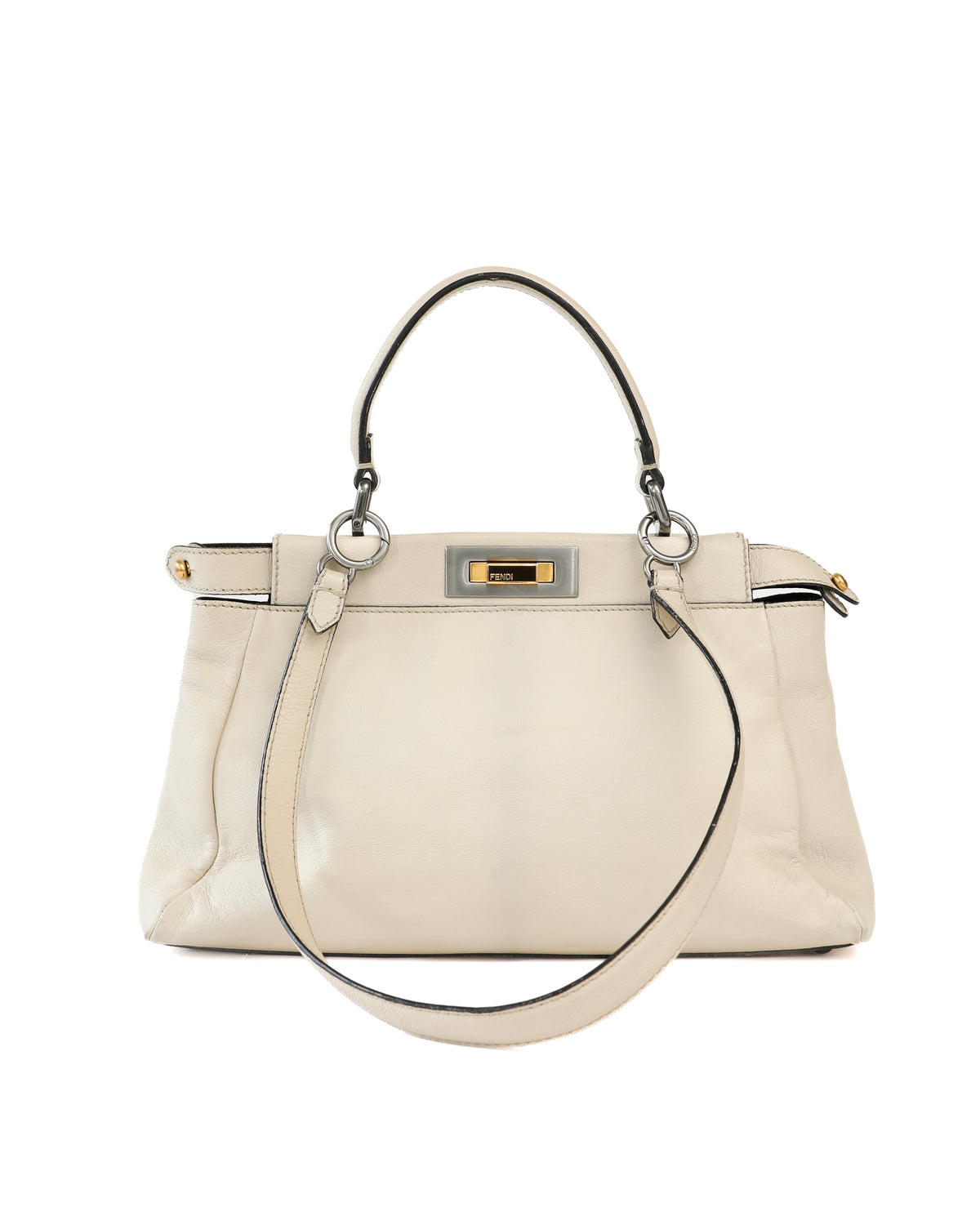 Fendi White Peekaboo Bag