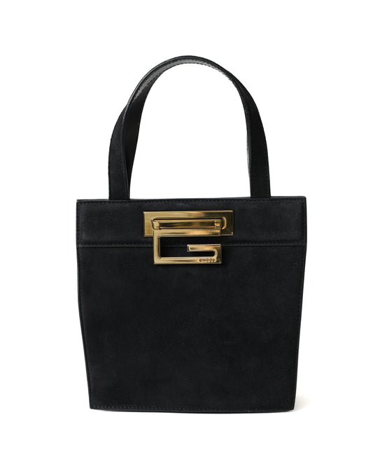 Gucci Black Suede Square G Bag