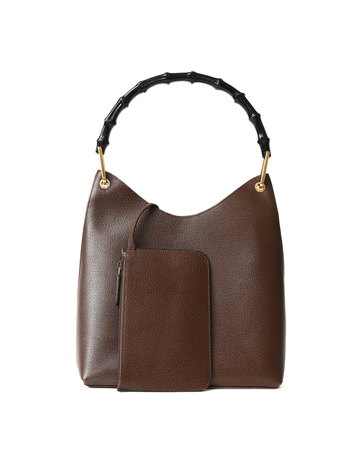 Gucci Brown Bamboo Leather Hobo Bag