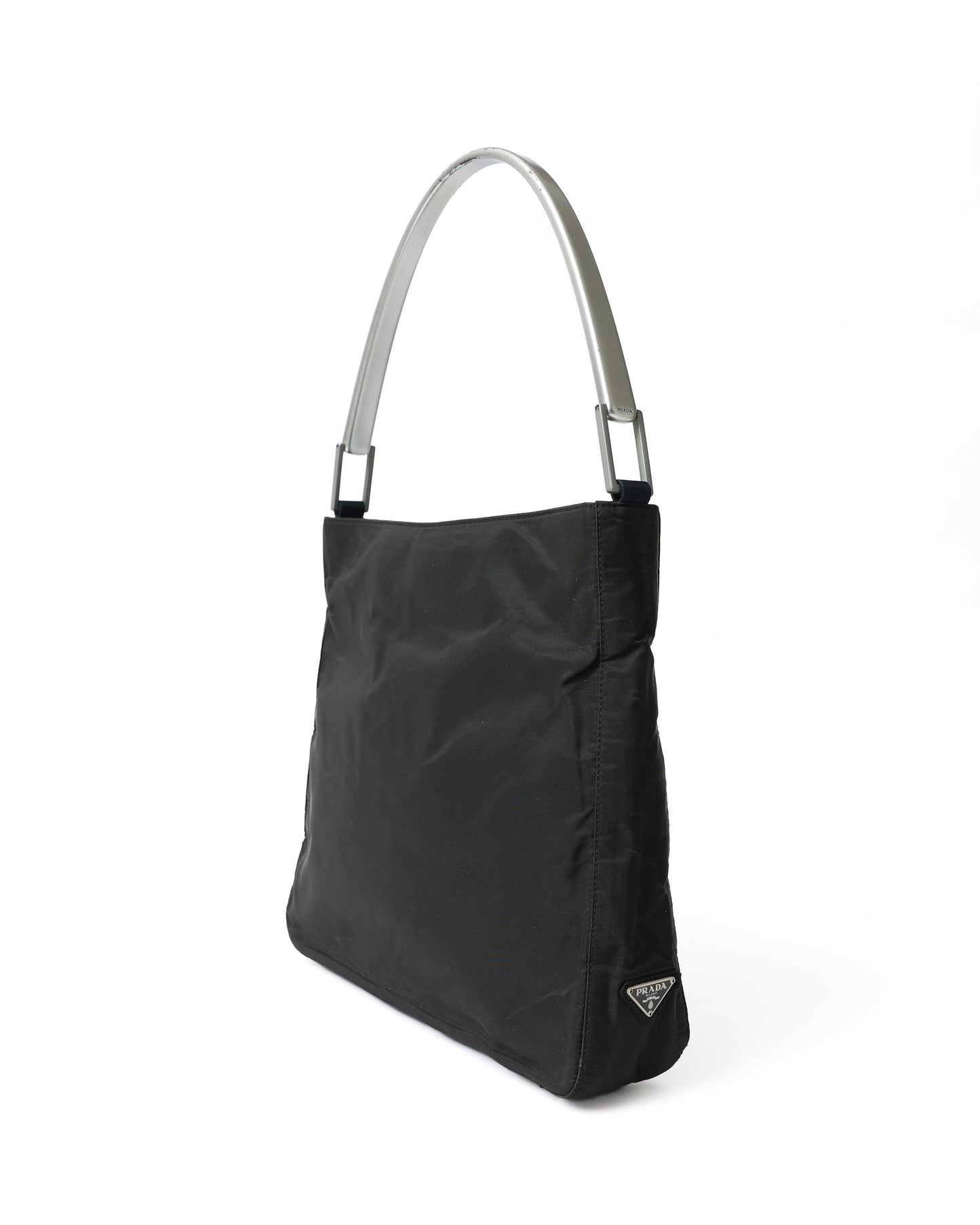 Prada Nylon Bag with Silver Handle