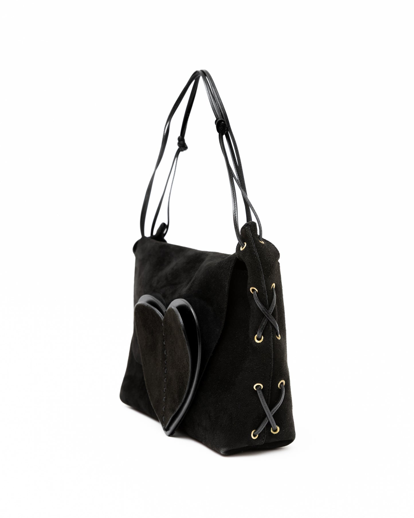 Gucci Heart Suede Black Bag