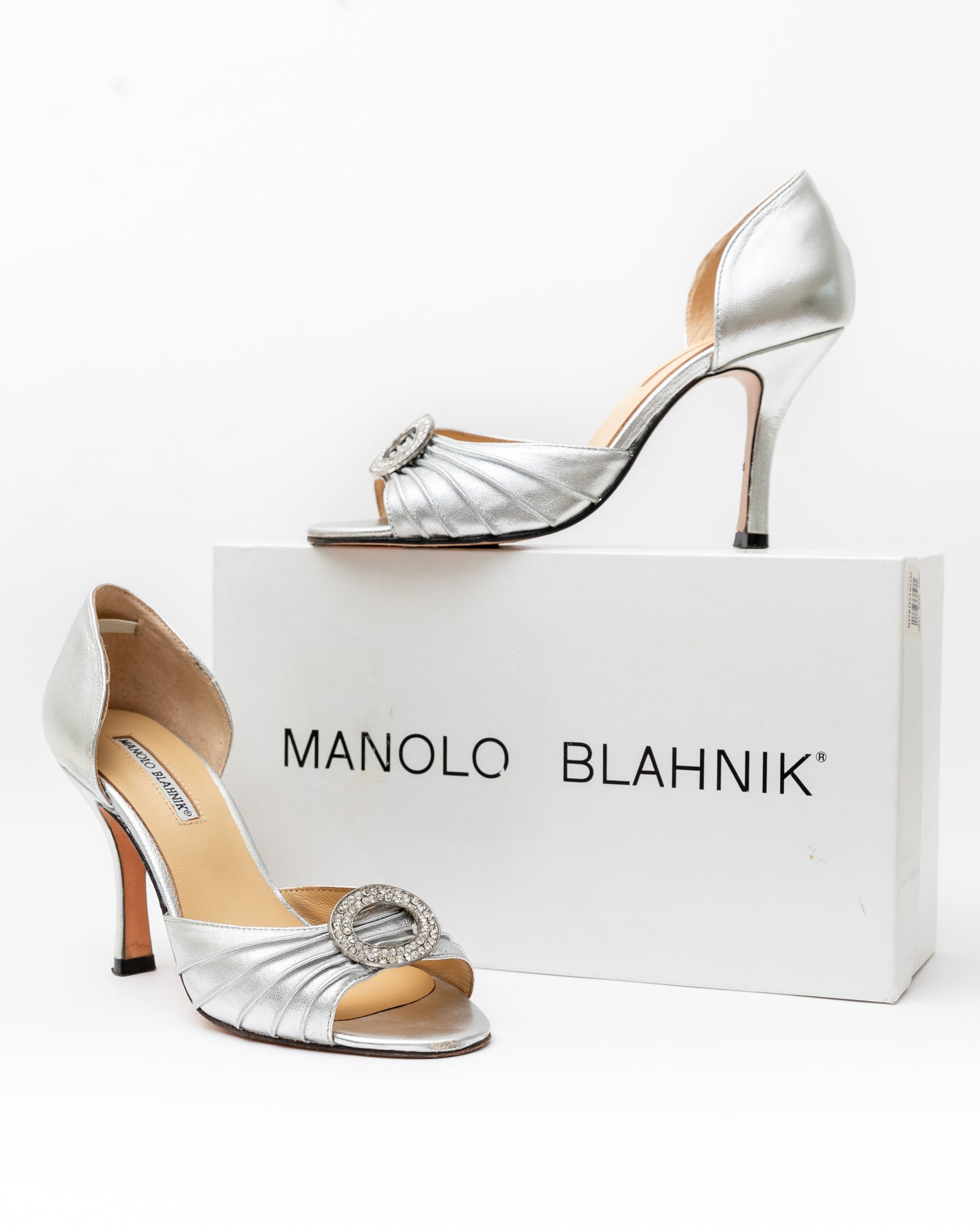 Manolo Blahnik Silver Heels (37)