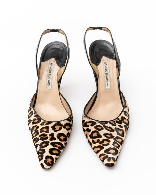 Manolo Blahnik Ponyhair Slingbacks (41)