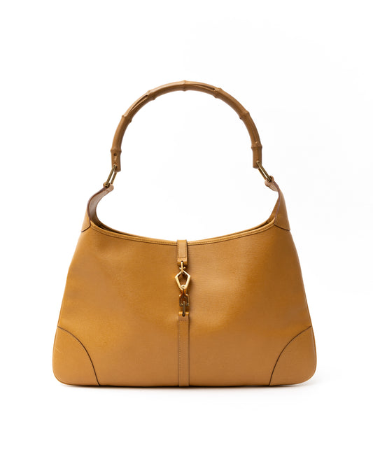Gucci Bamboo Tan Leather Jackie Bag