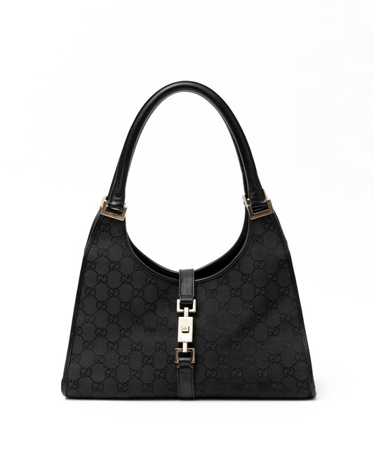 Gucci Black GG Canvas Jackie Bag